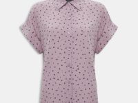 Блузка с коротким рукавом и отложным воротником