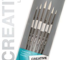 Набор кистей белая синтетика Pinax "CREATIVE White Taklon" круглые 6 шт