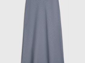 Юбка миди А-силуэта, Серый