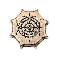Бусина для темляка Шаманский бубен, бронза