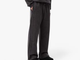 Мужские хлопковые спортивные брюки Lacoste оверсайз