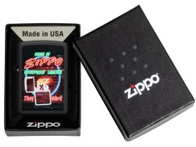 Зажигалка ZIPPO Classic с покрытием Black Matte, латунь/сталь, черная, матовая, 38x13x57 мм
