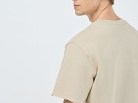 Футболка с текстовым принтом, Бежевый