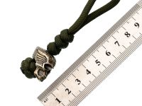 Бусина с темляком Череп Инопланетный, мельхиор