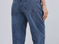 Джинсы Mom с высокой посадкой, Синий