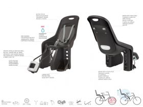 Детское велокресло Author Bubbly Max FF Plus для 29" велосипедов (бронзовый крепление на подседельную трубу)