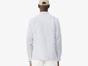 Мужская льняная рубашка Lacoste в полоску