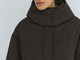 Куртка-парка с капюшоном, Коричневый
