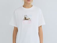 Футболка оверсайз с принтом, Белый