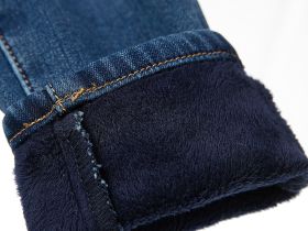 Джинсы, утепленные флисом, для девочки