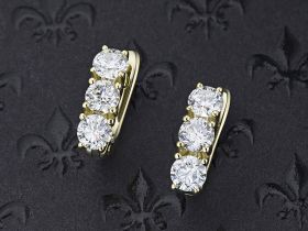 Серьги из желтого золота с бриллиантами э0301сг04164000