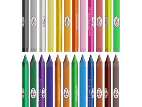 Набор мелков восковых Гамма "Классические" 24 цв, трехгранные, картон. упак., европодвес