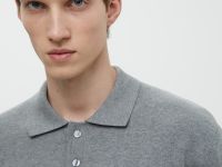 Поло с длинным рукавом из хлопка