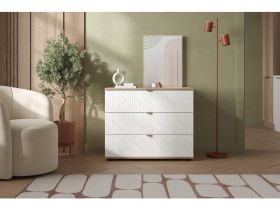 Комод Монблан 93x76 Косы Белый