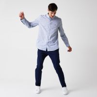 Мужские брюки Lacoste приталенного кроя из смеси хлопка и льна
