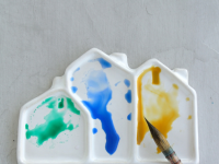 Палитра художественная керамическая "ДАЧНЫЕ ДОМИКИ"