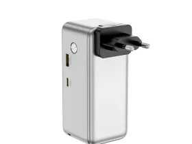 Внешний аккумулятор WiWU Mega 15000mAh 67W USB/Type-C/адаптер/кабель Type-C (PM501) (серебристый)