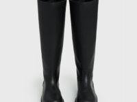 Высокие сапоги из натуральной кожи, Черный