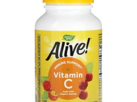Nature's Way, Alive!, фруктовый источник витамина С, 120 вегетарианских капсул