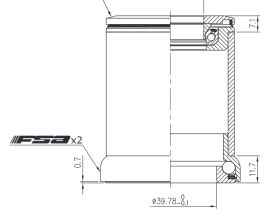 Рулевая колонка FSA 1 (I/E) One.Point.Five рама для штоков 1 1/8" - 1 1/5" (черный посадочный 49.57 мм / внешний 55 мм)