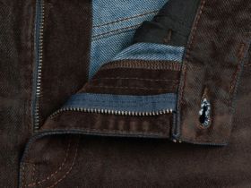 Прямые джинсы с велюровым покрытием, Коричневый