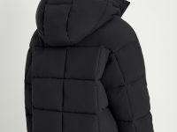 Пуховик с воротником-стойкой и съемным капюшоном