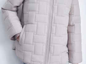 Утепленная куртка свободного силуэта