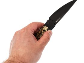 Складной нож Kizer Momo Russian Pattern, сталь Nitro-V, рукоять G10 c принтом