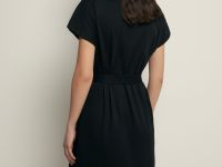 Платье из мерсеризованного хлопка с поясом