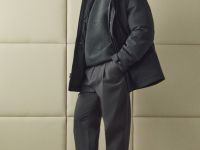 Утеплённая парка с капюшоном, Серый