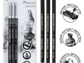 Набор угольных карандашей Acmeliae 3 шт, в блистере