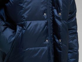 Пуховое полупальто с воротником-стойкой