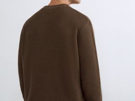 Текстурный джемпер, Коричневый
