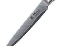 Wakoli Профессиональный поварской нож из настоящей японской дамасской стали с рукояткой из микарты 12 см Wakoli Mikata