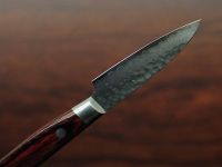Нож кухонный овощной 80 мм, Sakai Takayuki, сталь VG-10 Damascus, рукоять дерево pakka wood