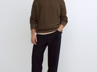 Текстурный джемпер, Коричневый