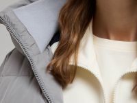 Стеганый пуховик с натуральным пухом