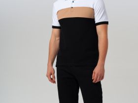 Джемпер трикотажный с воротником поло для мужчин