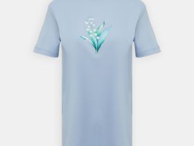 Футболка из мерсеризованного хлопка с принтом