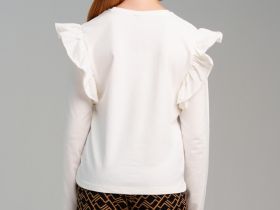 Фуфайка трикотажная для девочек (футболка с длинными рукавами)