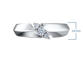 Кольцо из серебра э0612кц11090600