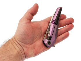 Складной нож TUOTOWN Magpie, сталь M390, рукоять Crystal Titanium Purple