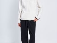 Толстовка с контрастной отделкой и воротником-стойкой