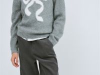 Вязаный джемпер для девочек, Серый