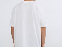 Пижамная футболка с текстовым принтом, Белый