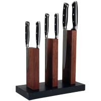 Подставка для ножей магнитная Woodinhome KS050SWN-ST, орех/мрамор