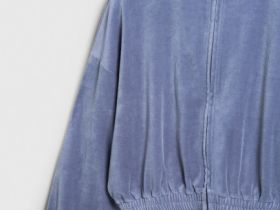 Толстовка из бархата, Синий