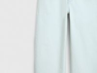 Джинсы Баррел с высокой посадкой, Голубой