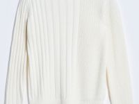 Джемпер с округлым вырезом прямого силуэта