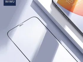 Защитное стекло для экрана и объектива камеры Wiwu (WI-IP002) для Apple iPhone 15 Pro Max антибликовое (черная рамка)